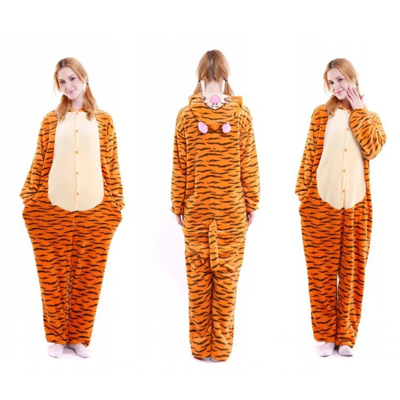 2017 Horse Pajamas Adult Kids Men Warm Flannel Siamese Cartoon Autumn