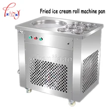Полностью нержавеющая сталь одна сковорода жареное мороженое ролл машина сковорода плоская машина для мороженого йогурт Жареная Машина для мороженого 1 шт