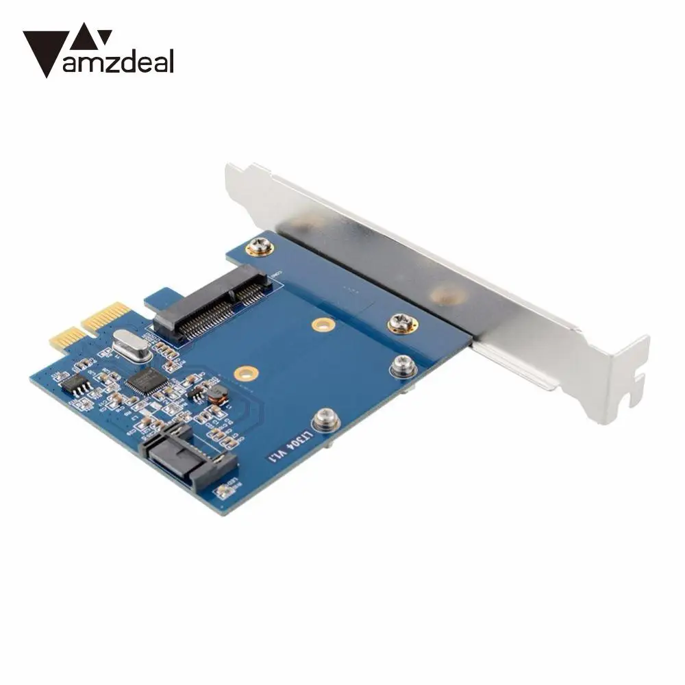 Amzdeal New 6 GB/S PCI-E Express a sata 3,0 msata ssd conector adaptador de tarjeta de Control PC añadir en tarjetas