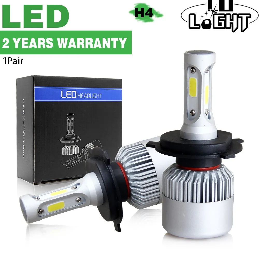CO LIGHT 72W H4 LED Car Headlight Bulb COB Hi Lo Beam 8000LM Auto