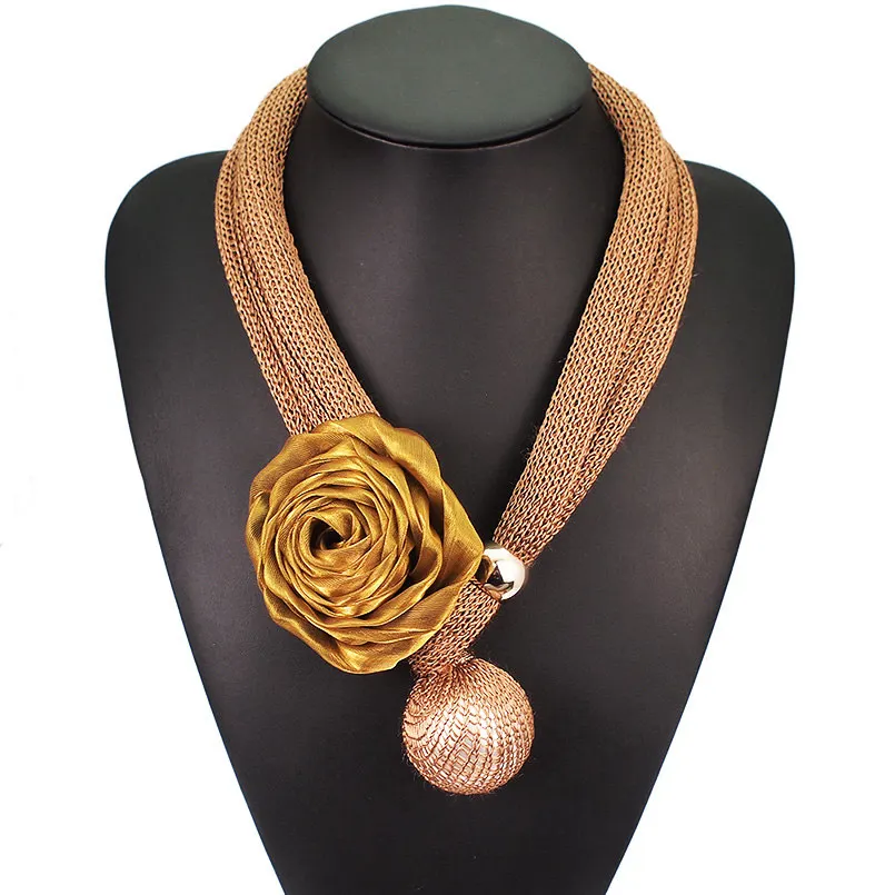 MANILAI, крупный искусственный жемчуг, подвеска, ожерелья, роза, цветок, толстая веревка, регулируемая, массивная, чокеры, ожерелья, Женские Ювелирные изделия - Окраска металла: Brown Necklaces