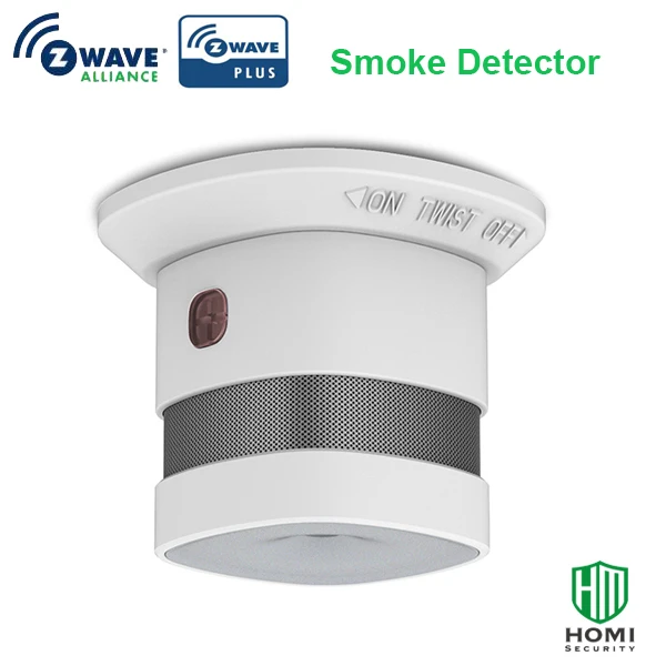 Smart z wave CE ROSH EN14604 fire smoke sensor inbuilt 85db alarm siren