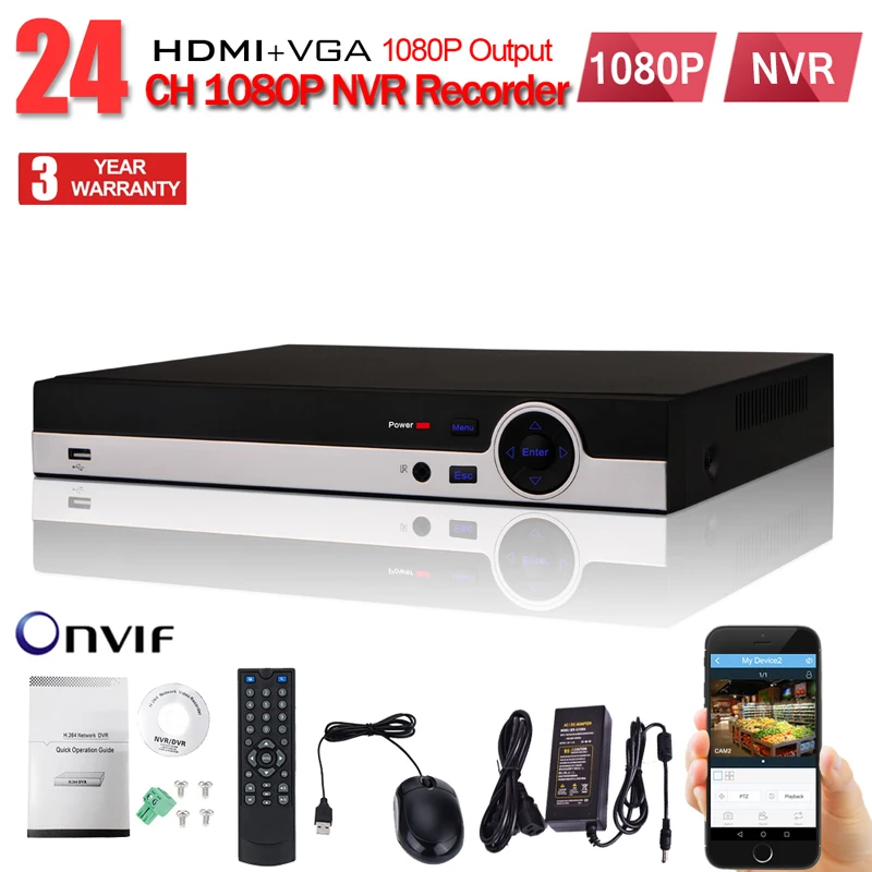 Onvif hi3535 Full HD 1080 P CCTV NVR 24ch Рекордеры для видеонаблюдения 32CH 960 P NVR обнаружения движения ftp 3G Wi-Fi Функция 2 SATA Порты и разъёмы
