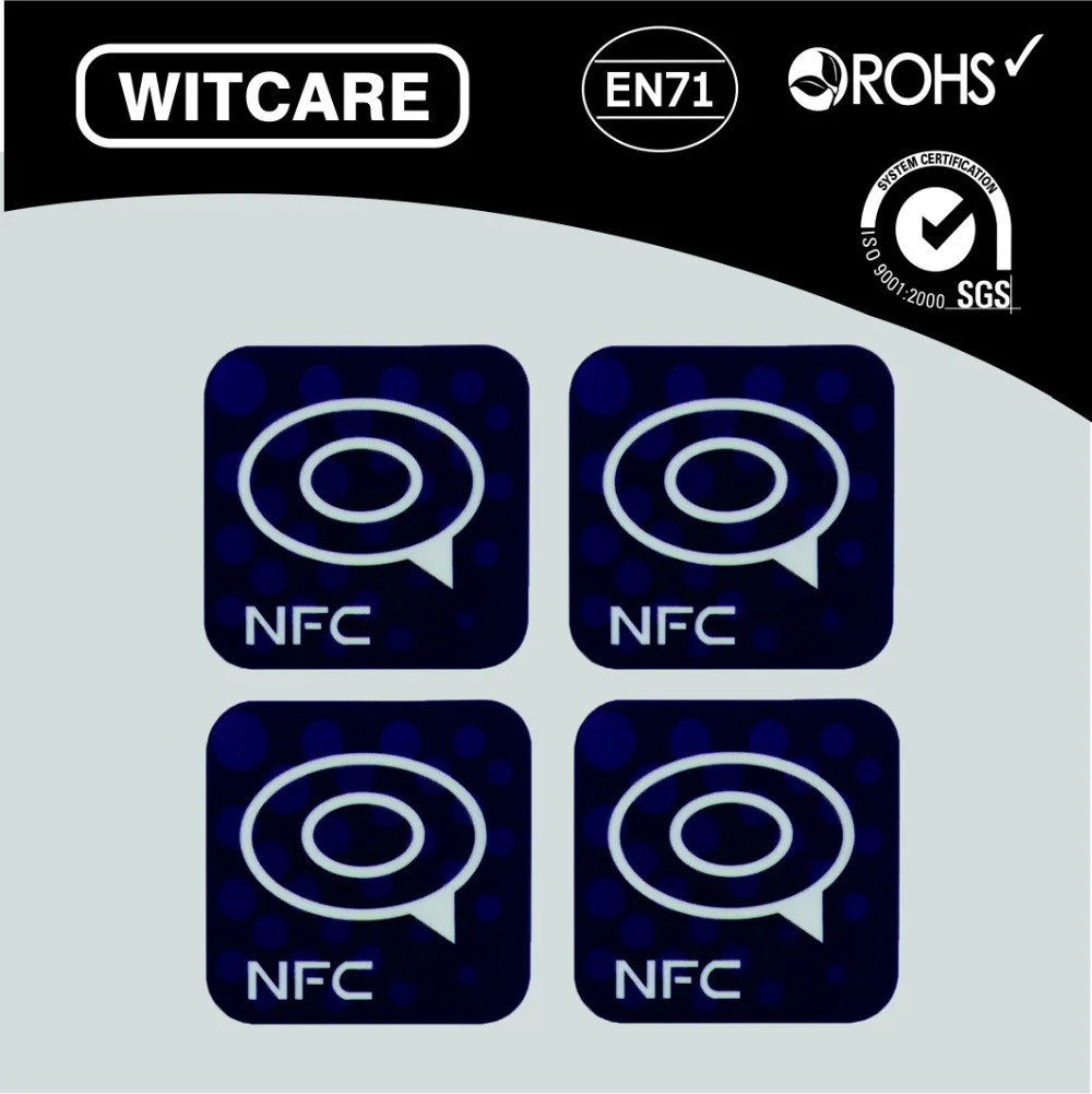 

Free Shipping * High Quality Universal 4PCS/lot NFC Tag Stickers Adhesive Label Memory For iPhone 6 plus For Sale