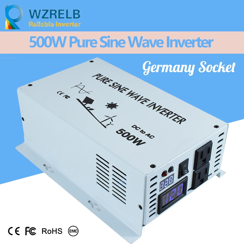 

Reliable Peak 500W Pure Sine Wave OFF Grid Inverter DC12V/24V to AC220V Power Inverter Converter Houseuse Solar System