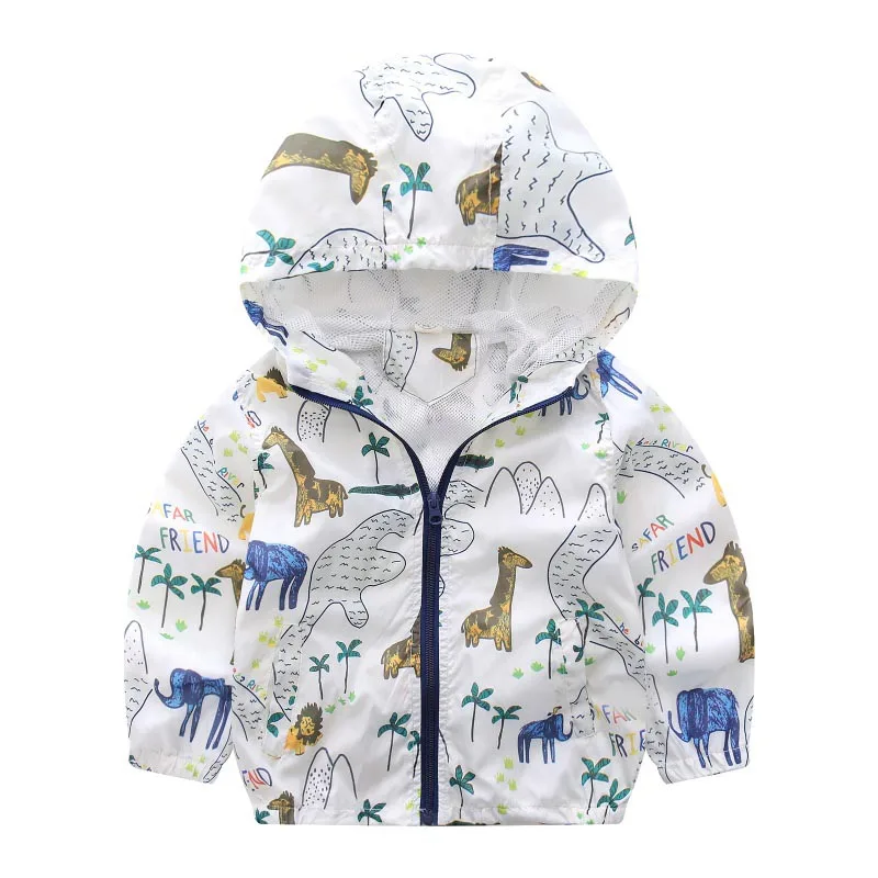 Spring Kids Jacket Cute Giraffe Printed Baby Boys