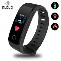 ALANGDUO USB Smart Bracelet 0.96" Color Screen Continuous Heart Rate Monitor for iOS Android App Waterproof Smart Wristband 2019