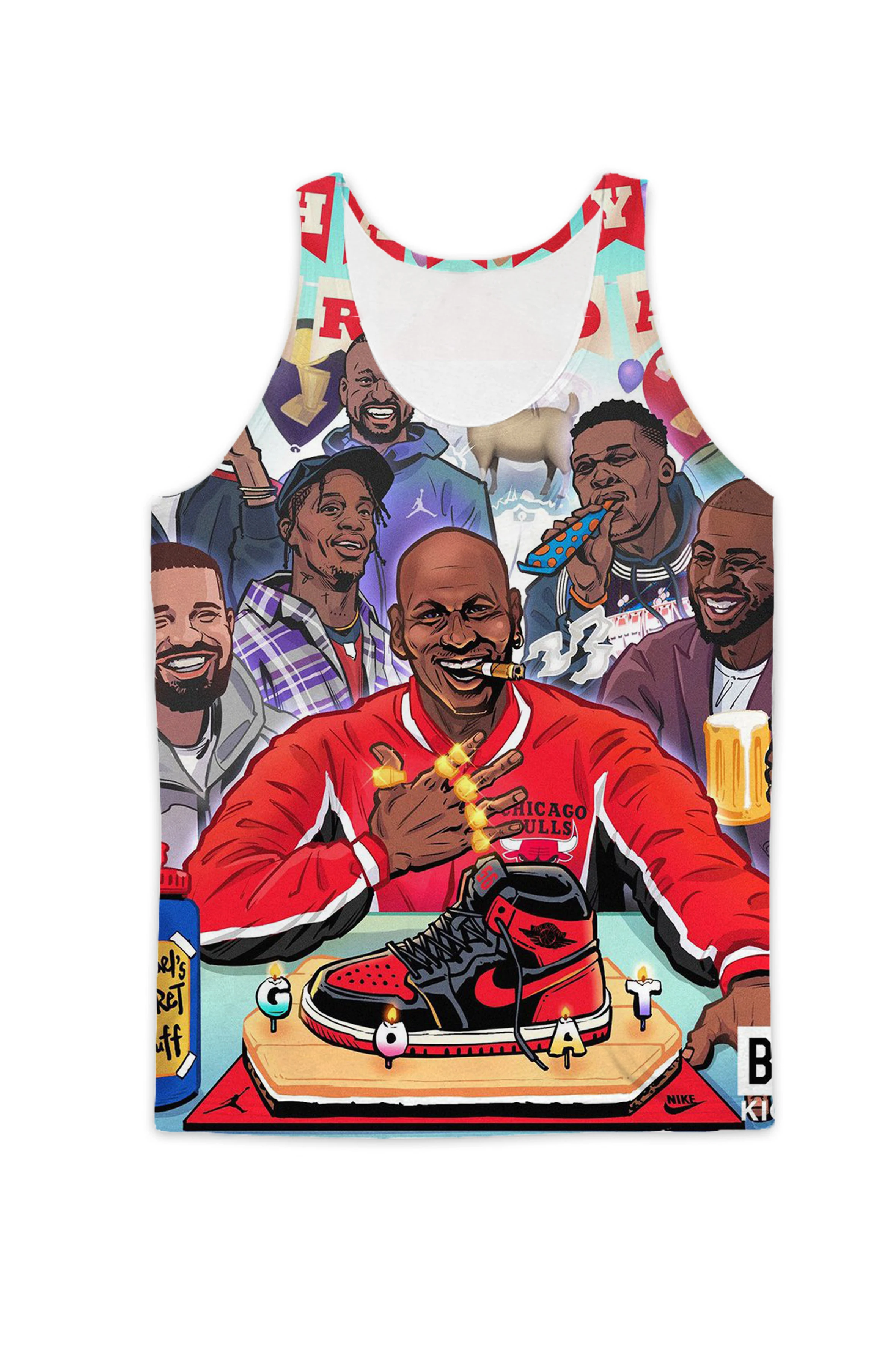 

REAL American SIZE Michael Jordan 3D Sublimation Print Tank top - plus size