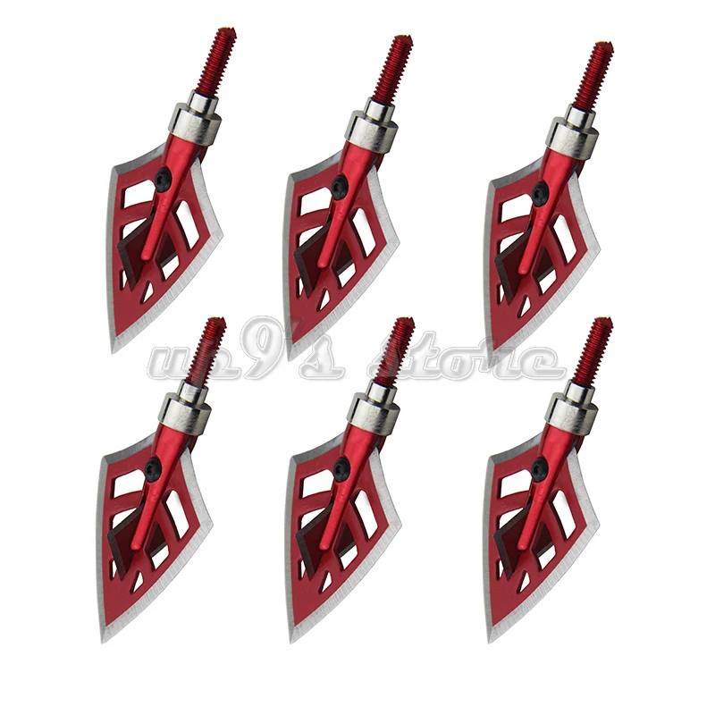 24PCS High Quality 4 Blade Broadheads 125/100 Grain Red Hunting Arrow