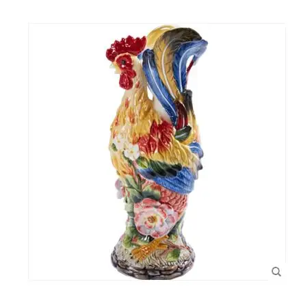 

The American rooster pitcher large ceramic vase is decorated with the European export high vase