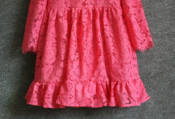 Марка Европейский Американский стиль Pleat Длинные розовое платье Мать и дочка платья семьи Одинаковая одежда для беременных женщин девочек кружевные юбки