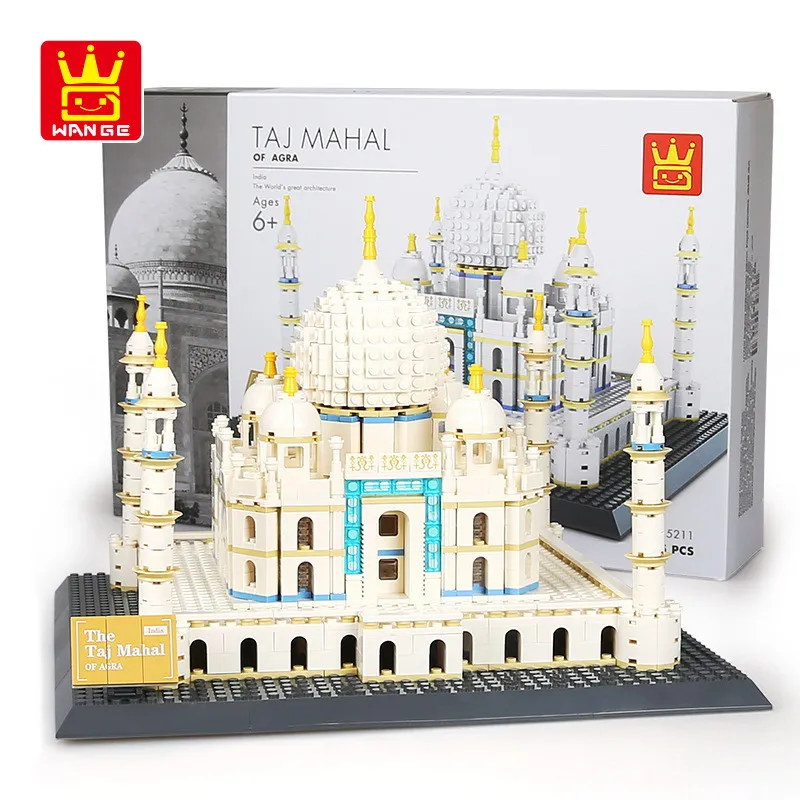 

1505Pcs WANGE 5211 Architecture Large Taj Mahal Figures Blocks Christmas Gift Construction Building Bricks Toys For Children