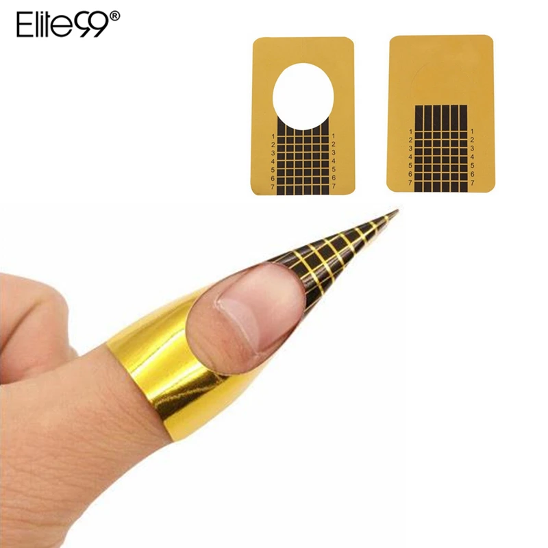 

Elite99 100 Pieces Extension Stickers Manicure Tools Nail Forms Tips Acrylic Gel Nail Art Form Nail Art Guide Form Tips Gel