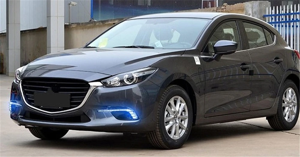 CSGJMY 1 комплект DRL для Mazda 3 мазда3 Axela дневные ходовые огни Противотуманные фары крышка фары 12 в дневной свет с поворотным сигналом