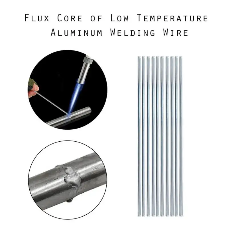10 шт. 500 мм низкотемпературные алюминиевые сварочные стержни электроды световые сварочные палочки стержни для наплавки сварочных сплавов серебро