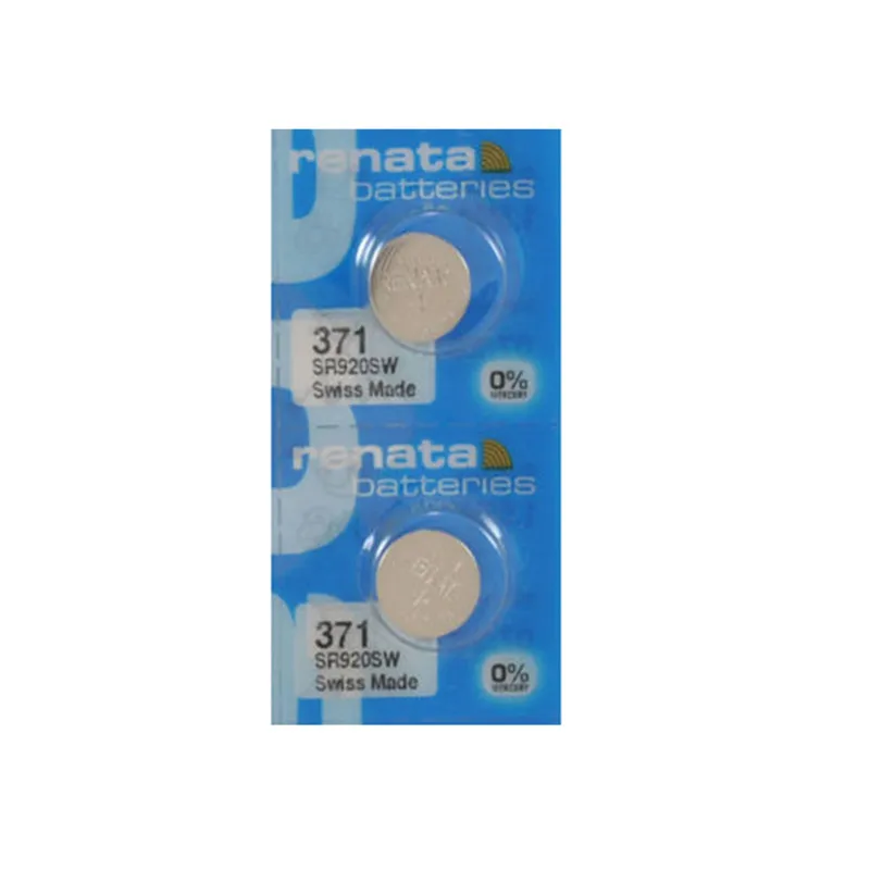 

2Pcs/Lot RETAIL Brand New Renata LONG LASTING 371 SR920SW LR69 LR920 AG6 Watch Battery Button Coin Cell Swiss Made 100% Original