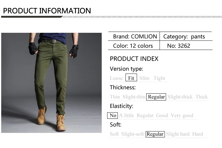 COMLION тренировки брюки Для мужчин брюки-карго высокое качество повседневные брюки из хлопка красочные джинсы одноцветное с фабрики 49