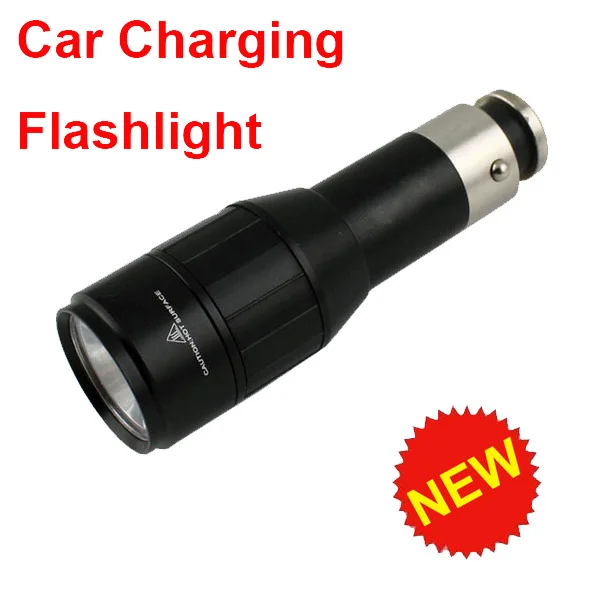 2017 New Car Charger Flashlight Cree XM L2 LED 1 Mode vehicle charging