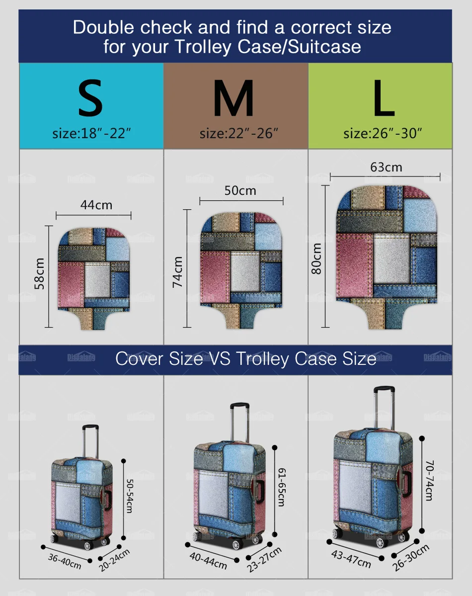 Dispalang рекламные моды Дизайн любой Цвет печатные чемодан сумка защитный DIY пользовательских Чемодан крышка оптовая хорошая ткань