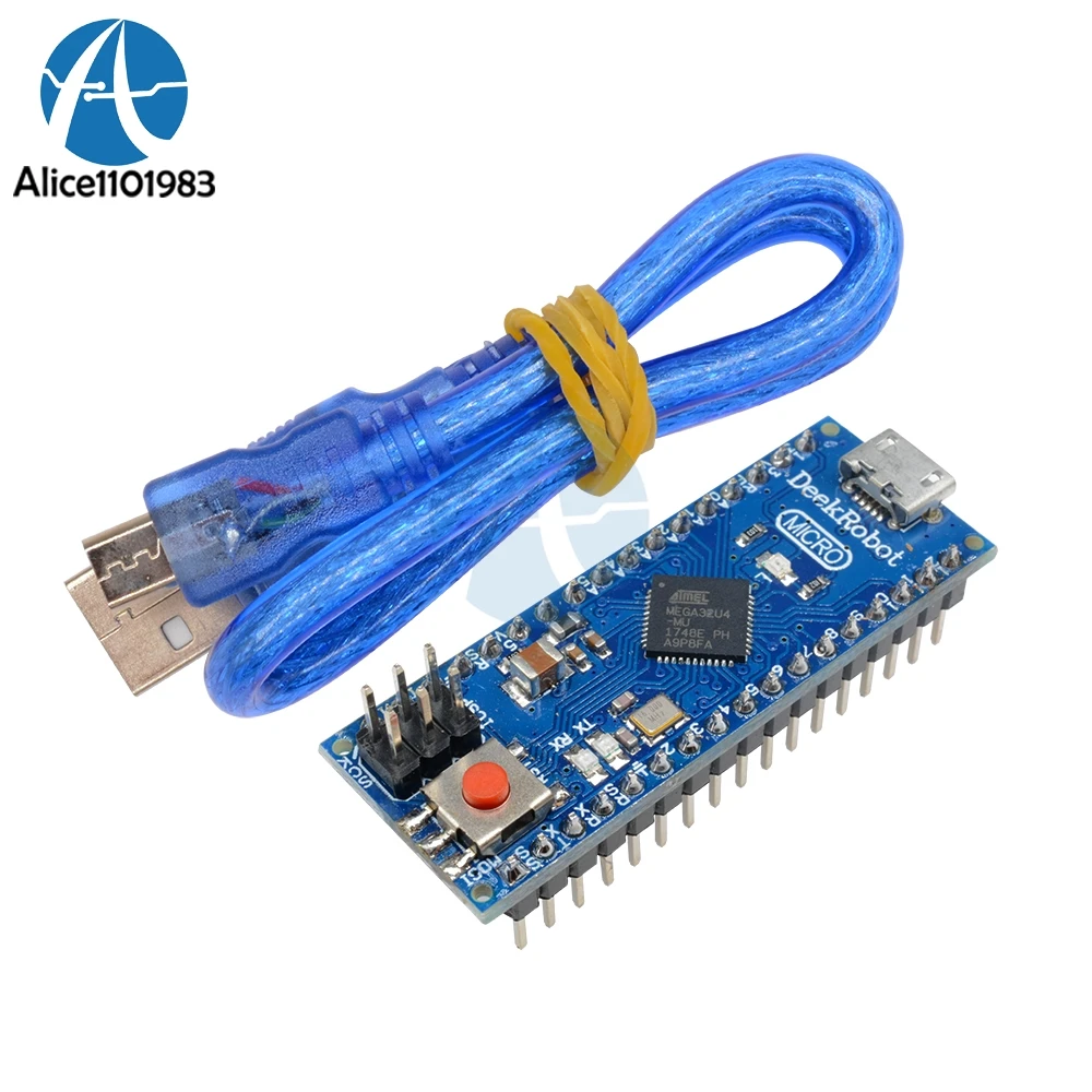

ATmega32u4 Microcontroller 5V 16M 16Mhz Expansion Board Module For UNO R3 Nano For Arduino Micro USB Connection With Cable