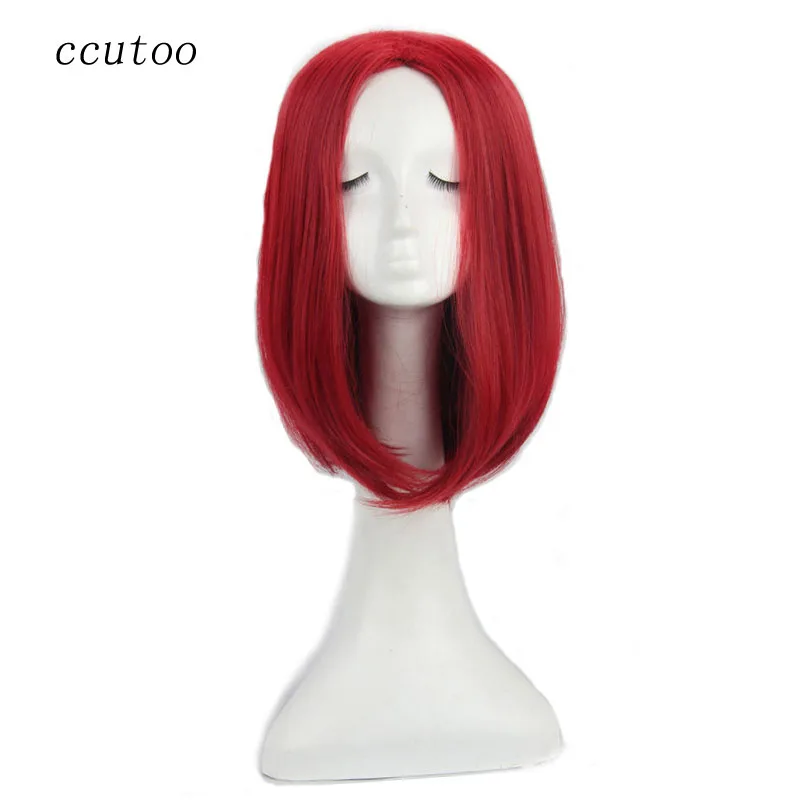 

ccutoo X-Men mystique 16" Dark Red Straight Synthetic Hair Cosplay Full Wigs