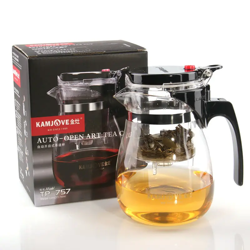 Online TP 757 Kamjove Kunst Tee Tasse * Becher   Tee Topf 700 ml Glas Gongfu Teekanne Maker Presse Puer Tee Krawatte guan Yin Grüner Tee