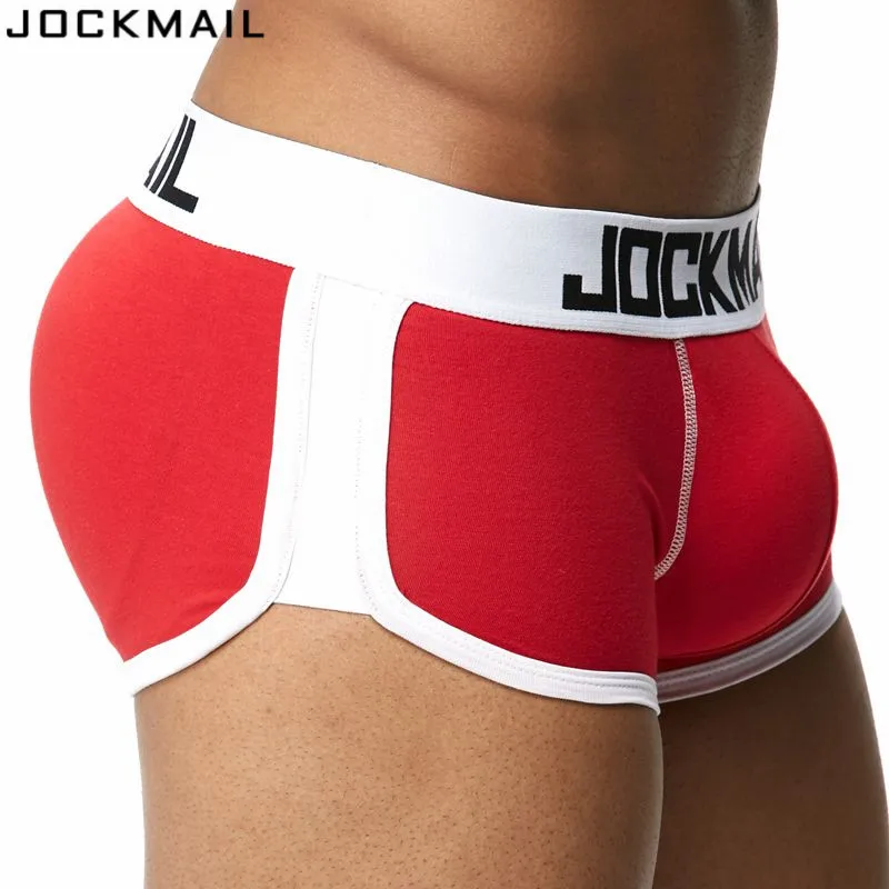 Трусы боксеры JOCKMAIL мужские пикантное нижнее белье с чашкой для пениса хлопковые
