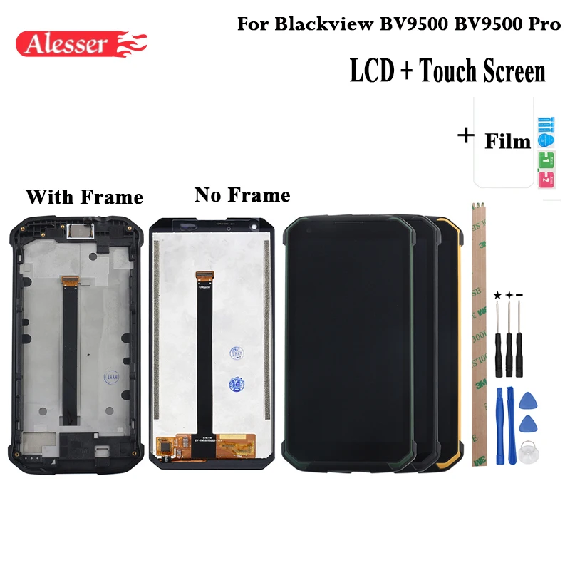 

Alesser For Blackview BV9500 Pro LCD Display and Touch Screen 5.7'' With Frame +Tools +Film Assembly For Blackview BV9500 pro
