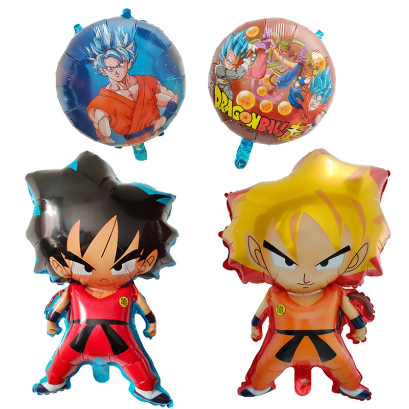 2pcs Z Son Goku 18inch Double Side Dragon Ball Foil Balloons Boy