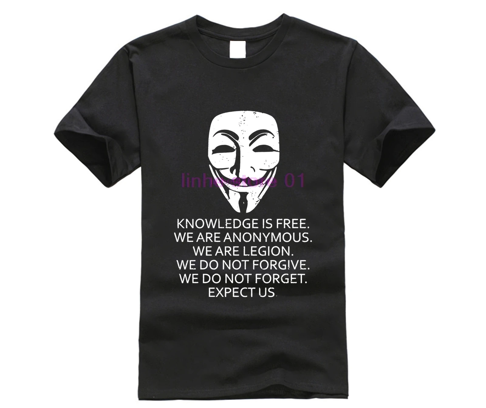 Познание свободная футболка Guy We Are Fawkes Anonymous Computer Science Hacker 2019 дизайн мужская