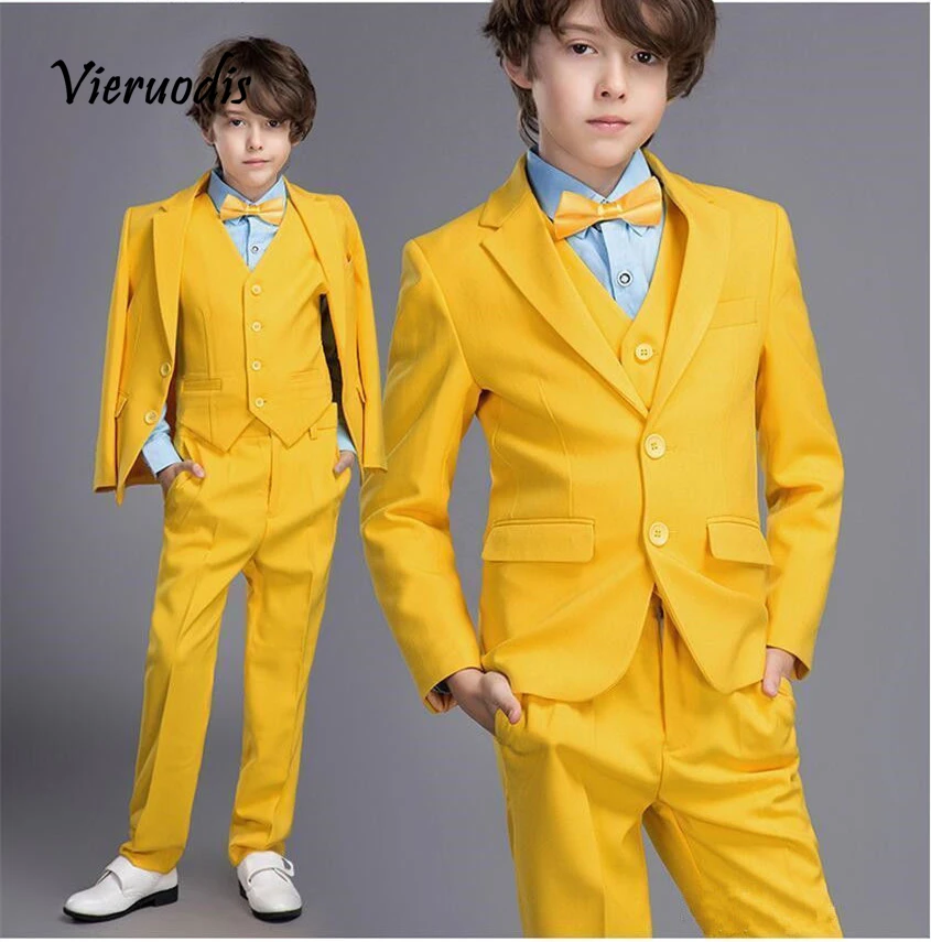 52-1           Blazer Boy Formal Suit Wedding Boys Clothes Set Jackets Blazer Pants Custom Made