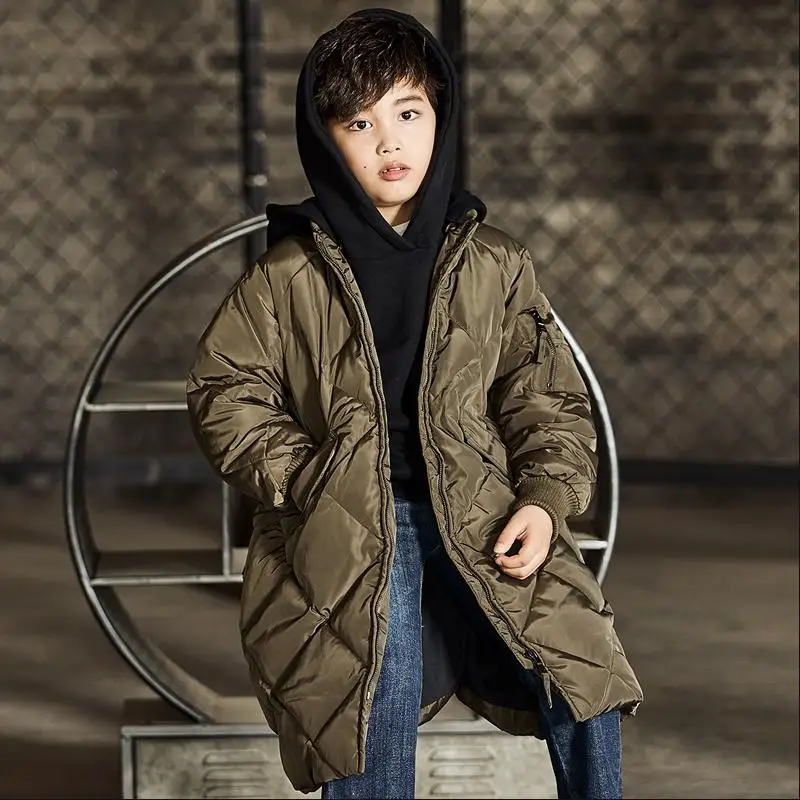 

Wholesale promotion uniform style Winter hooded thicker warm down jacket modis white duck down coat for cold weather Y1728