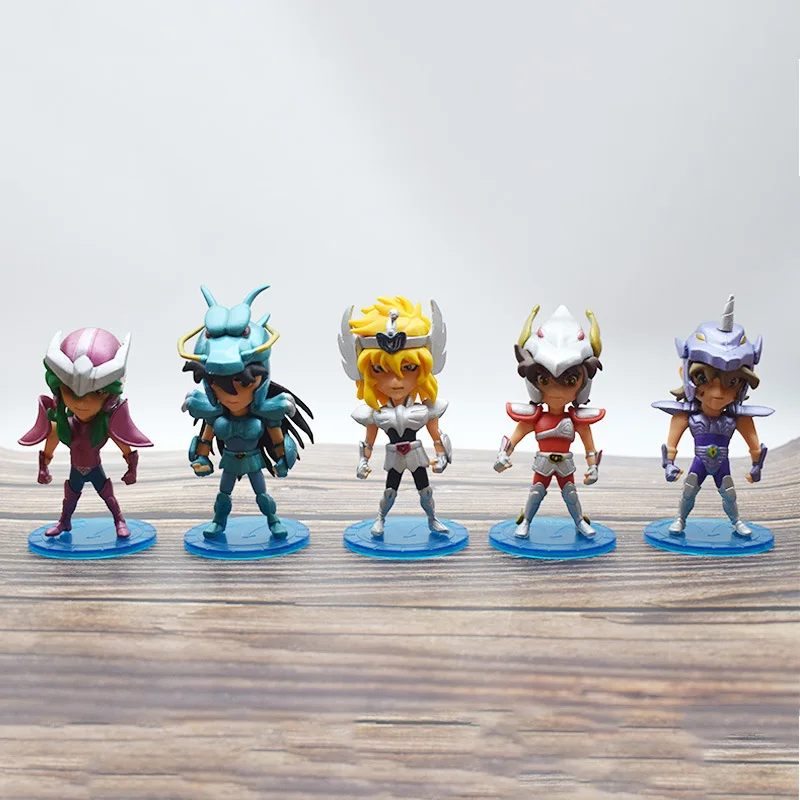 Фигурки героев мультфильма из ПВХ 5 шт./компл. Saint Seiya Myth Cloth Shiryu Shun Hyoga Jabu | Игрушки и