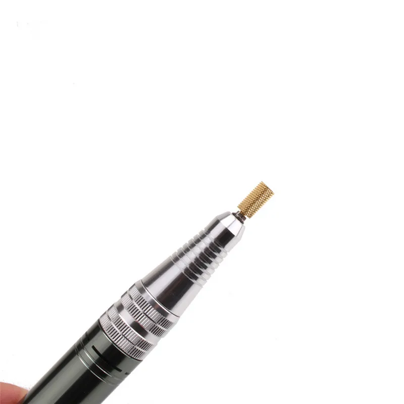 Золотой Гладкий Круглый головной гвоздь сверло маникюрный станок набор резак