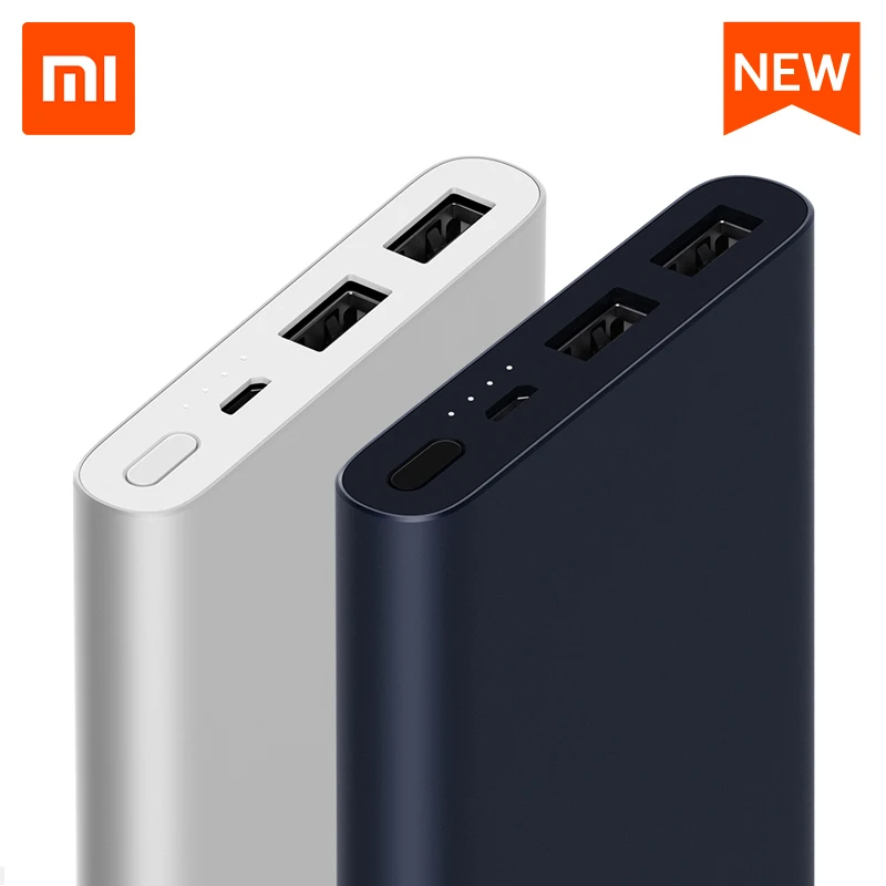 

Xiaomi Mi Power Bank 2i 10000mAh, New in 2018, Upgrade with Dual USB Output, Supports Two Way Quick Charge 18W Max Powerbank
