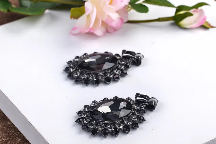 Женская свадебная тиара в стиле барокко с белыми/черными кристаллами|crystal wedding