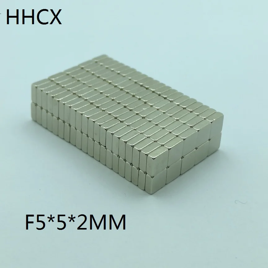 20 шт./лот F 5x5x2 мм N35 Сильный квадратный NdFeB Редкоземельный Магнит 5*5*2 мм неодимовые магниты 5 мм x 5 мм x 2 мм