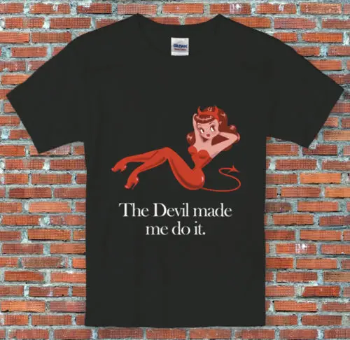 Abadon «Devil made me do it' сверхъестественная вдохновленная футболка S M L XL 2XL 2019 модная футболка из 100% хлопка