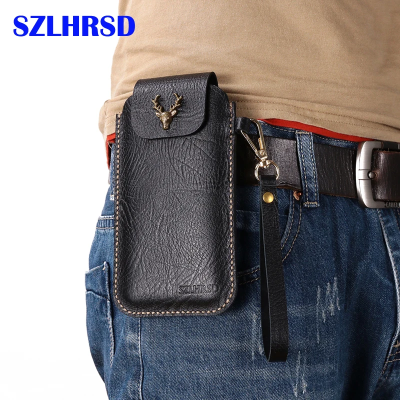 

for Apple iPhone Xs Max 11 12 Pro Belt Clip Holster Case Cover Genuine Leather Waist Bag Coque For iPhone XR 8 6s 7 Plus 12 Mini