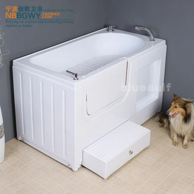 High quality pet bathtub animal dog bathtub acrylic belt open the doorin Dog Feeding from Home