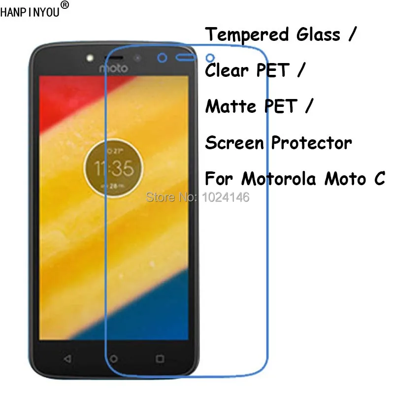 

Tempered Glass / Clear PET / Matte PET -- Screen Protector Protective Film For Motorola Moto C XT1750 XT1754 XT1755 XT1758 5.0"