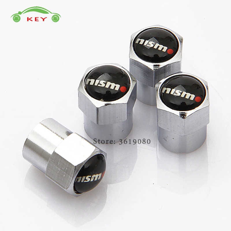 

Metal Car Accessories Tire Stem Valve Caps for Nismo Logo Wheel Air Covers for Nissan X-Trail xterra Qashqai sylphy tiida juke