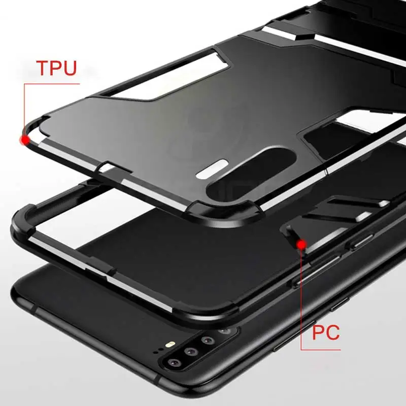 Keajor case For Huawei P30 Pro Case Shockproof TPU+PC Hard Plastic with Stand Dual Hybrid Back Cover For Huawei P30 P30 Lite
