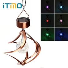 ITimo солнечные колокольчики из нержавеющей стали ветер Спиннер RGB Цвет Изменение хрустальный шар Солнечная галактика свет Новинка