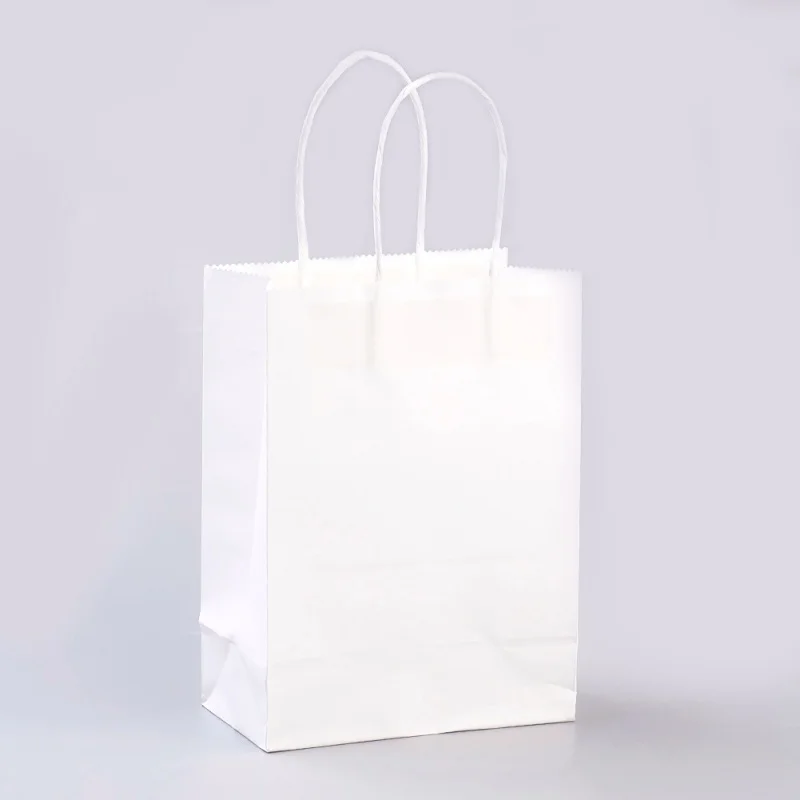 Pandahall 10 шт прямоугольник мешочки из крафт-бумаги подарочные сумки для покупок с нейлон ручка с нарезкой, 22,5 см F80
