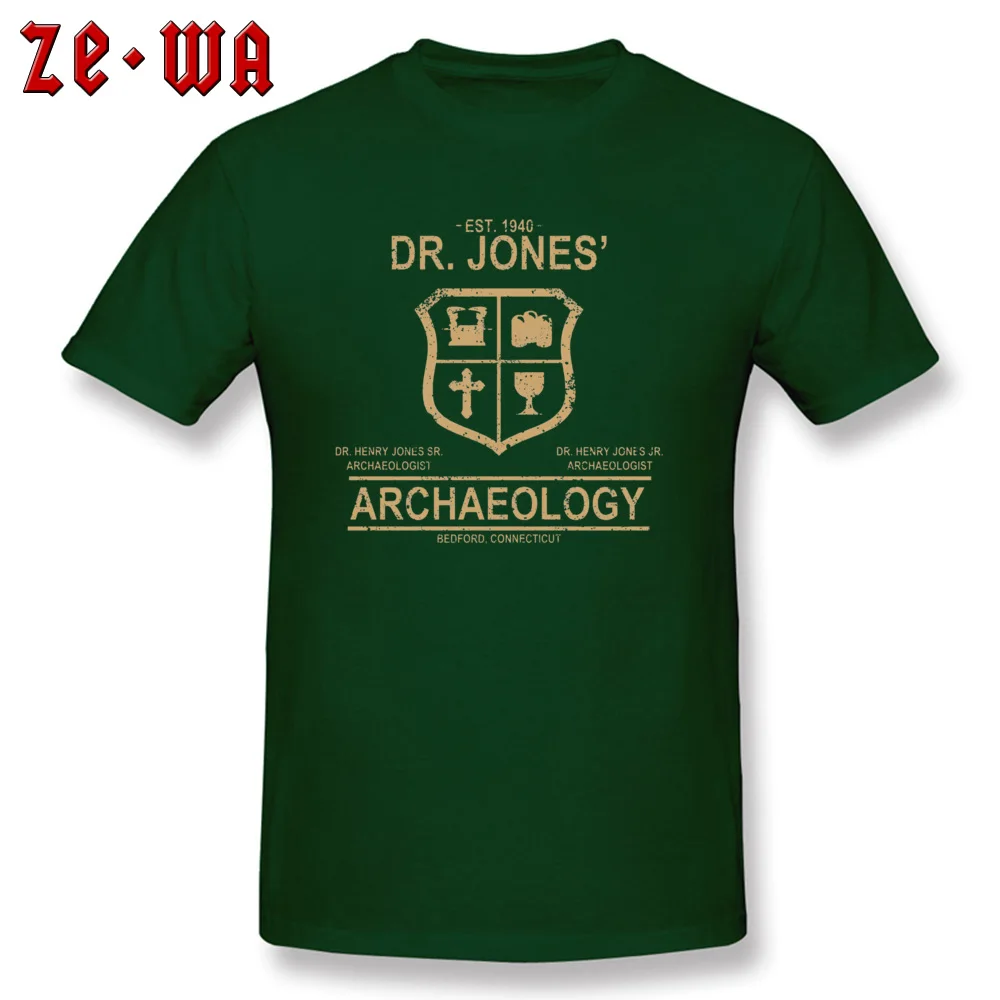 Round Neck Dr. Jones Archaeology 7324 Cotton Fabric Men's T-Shirt Design Short Sleeve T Shirt Hot Sale Street Tops Shirt Dr. Jones Archaeology 7324 dark