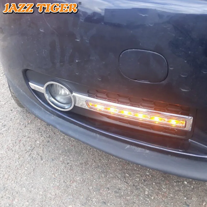 Джаз желтый тигр поворотов Функция автомобиля 12 V DRL светодиодные лампы дневного