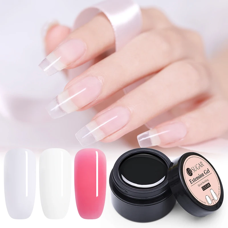 UR SUGAR Nail Art Poly Nail Gel Manicure Clear Pink Natural Hard Jelly Builder French Nail Extend Gel Acrylic Building Varnish