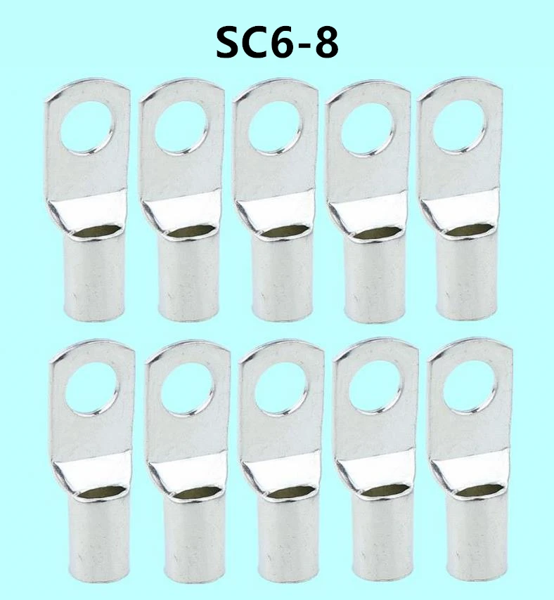 Brand new SC6 8 Bolt Hole Tinned Copper Cable lugs Terminals set Wire