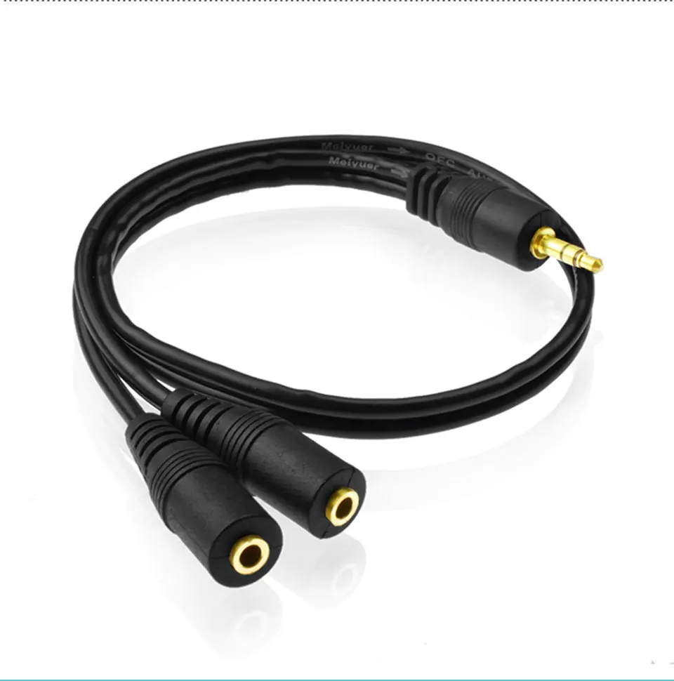 3.5mm Jack Male to 2 Female Headphone Splitter Audio Cable 3.5mm Splitter Adapter Aux Cable for iPhone Samsung MP3 Playe (12)